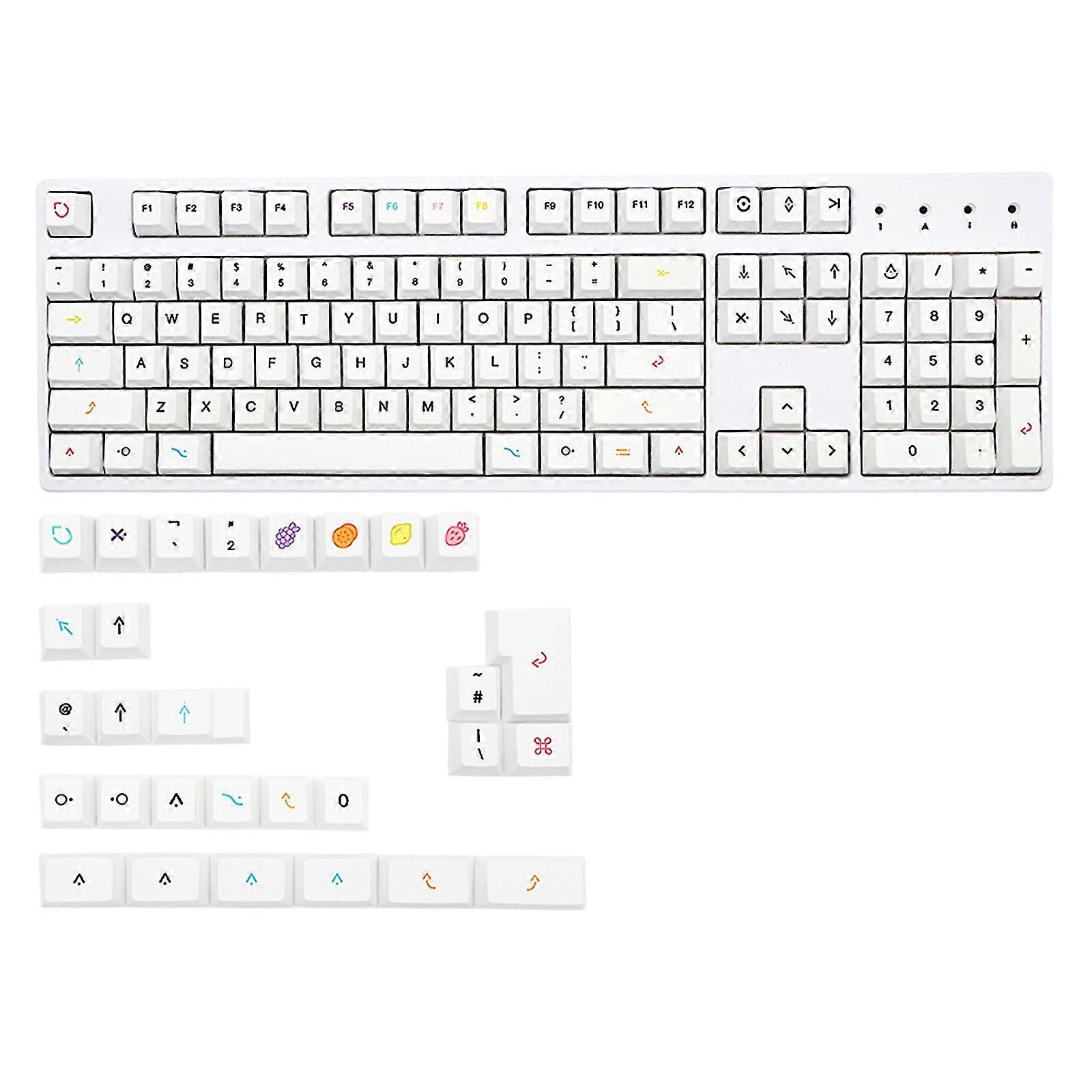 133 Custom Fruit Theme Keycaps Cherry Profile Suitable For Cherry Mx Switches