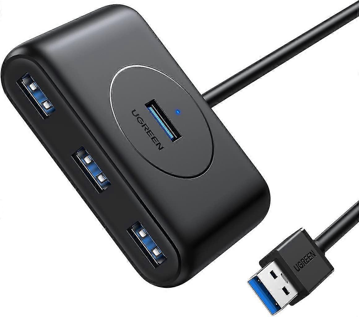 usb 3.0 hub to 4 usb ports 5gbps super speed usb multiple hub adapter compatible with mouse keyboard hard drive, pc ps5 ps4 pro slim xbox one x surfac