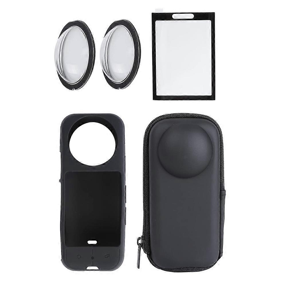 For X3 Camera Protective Accessories Kit, Lens Guard/Silicone Protective Cover/Screen Protectors/Ca