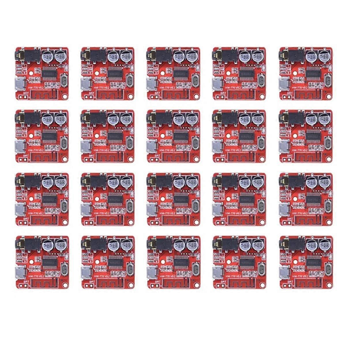 20PCS Bluetooth Audio Receiver Board MP3 Lossless Decoder Board Wireless Stereo Music Module 3.7-5V