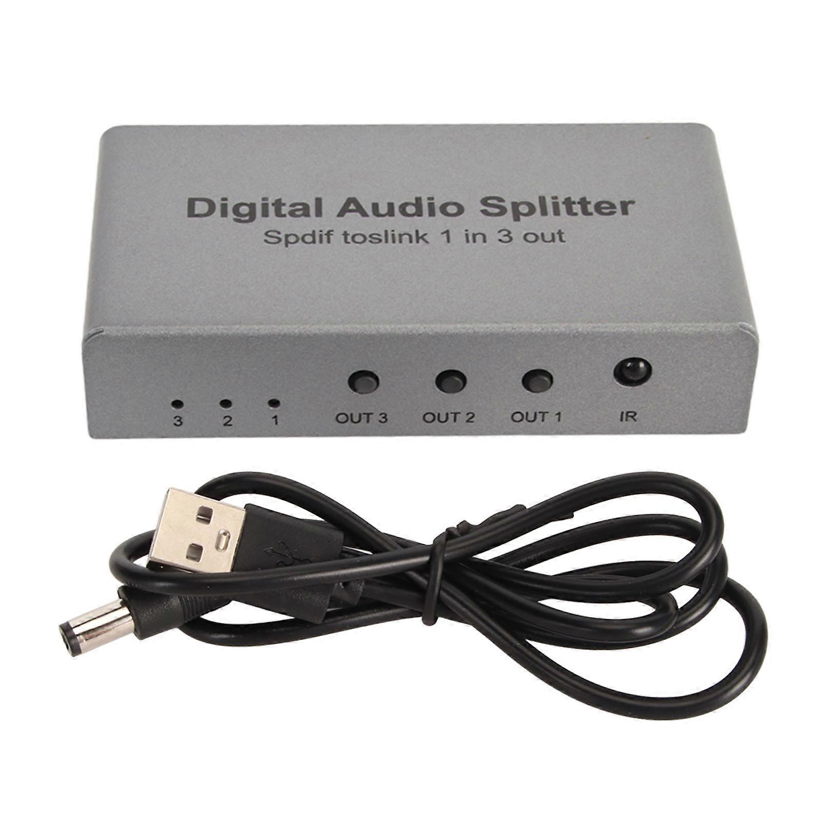 1x3 SPDIF optisk splitter stöder LPCM2.0 DTS för Dolby AC3 digital optisk ljudsplitter för hemmabio DVD CD-spelare