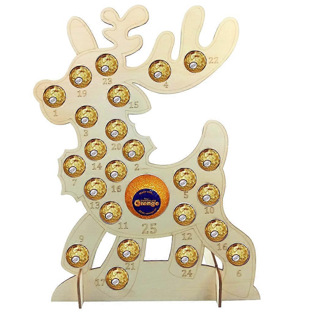 Χριστουγεννιάτικο Advent Calendar Chocolate Holder Gift - Μαγική αντίστροφη μέτρηση των Χριστουγέννων - Μεγάλη βάση ταιριάζει Terry's Chocolate Orange &; Ferrero Rocher, Reusable (