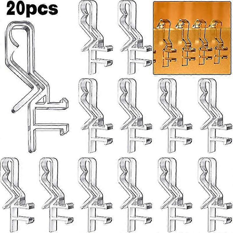 20pcs Hidden Channel Valance Clips 2.1inch Clear Color For Faux And Real Wood Window Blinds Retainer Holder Clip For The Valance With A Groove In The