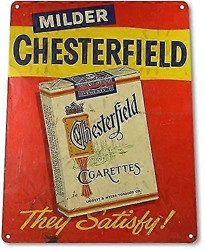 Chesterfield cigarros tabaco fumar retro parede decor homem caverna metal lata sinal sinal de lata 8x12 polegadas 