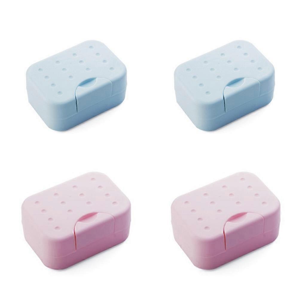 Two of each 11x8x5 Travel Soap Box, Soap Dish With Lid, Soap Dishes with Lid