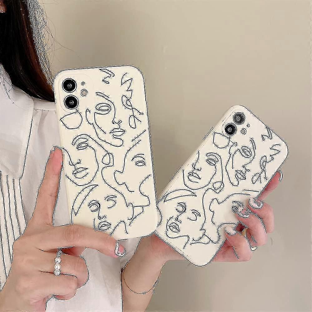 Face Painting Design Phone Case Compatible With Iphone 12 Mini Cover Fashion Silicone Soft Protective Cases For Iphone 12 Mini 5,4 Inch - White