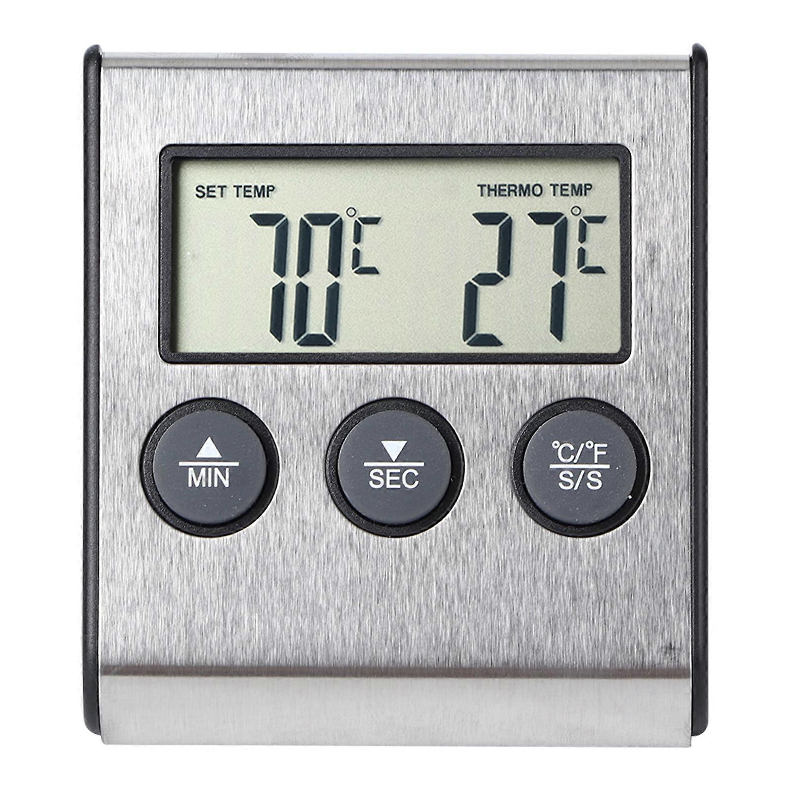 Digital BBQ Thermometer with Timer - Kitchen Cooking Meat Grilling Thermometer