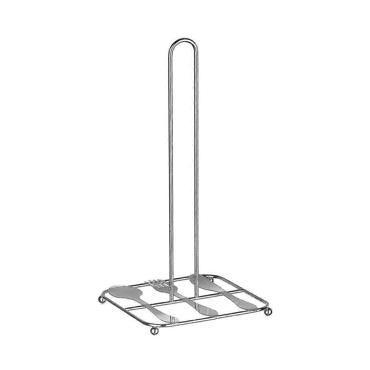 Cutlery Design Kitchen Roll Holder - Chrome