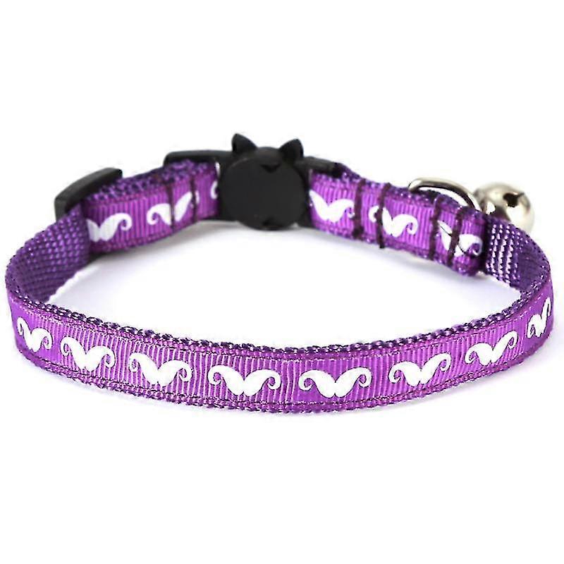 Pet collar safety buckle adjustable luminous cat collar (C)