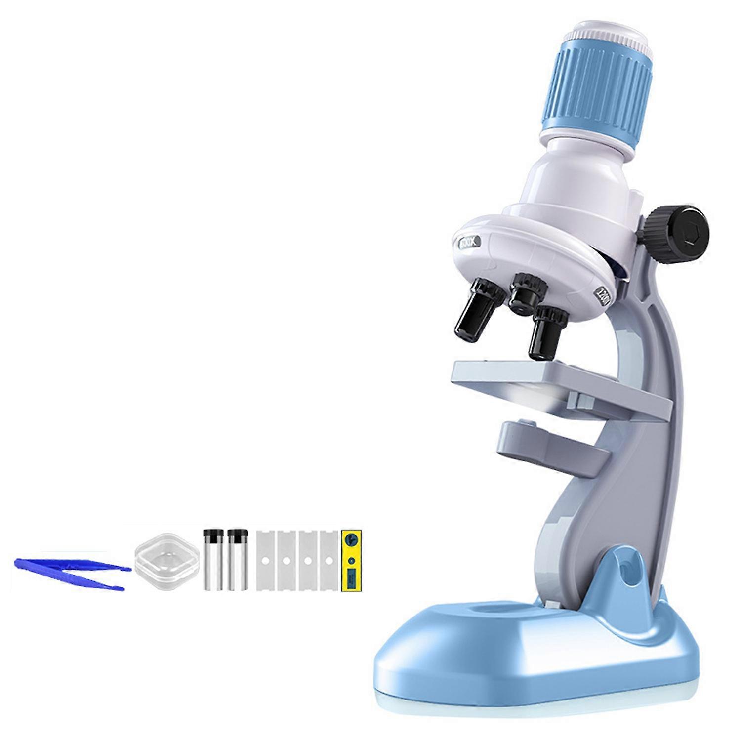 1 Set Science Microscope High Clarity Imaging Three Times Zoom Adjusted Angle Experimental