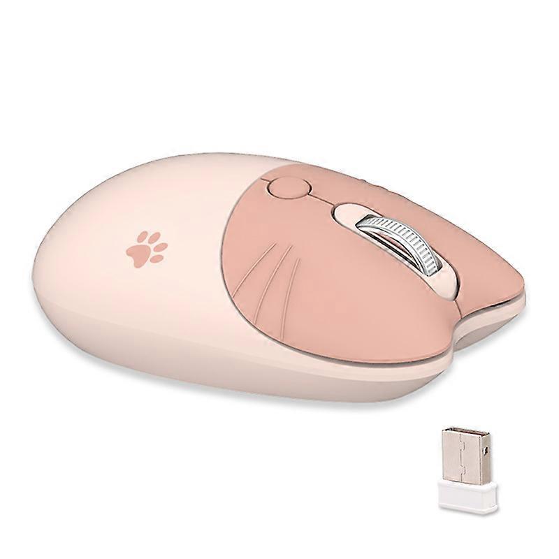 Cute Cat Cartoon Wireless Mouse - Silent, Ergonomic, and Precise Navigation