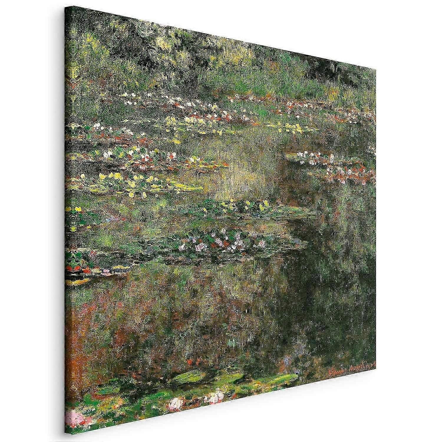 Leinwandbild - Teich mit Seerosen