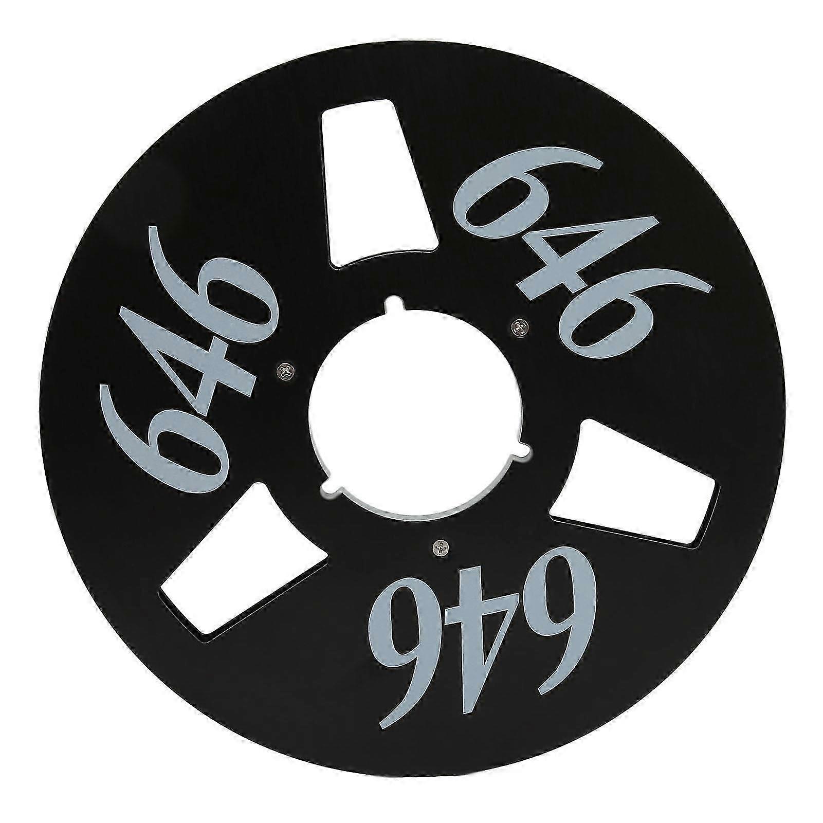 1/4 10in Take Up Reel 3 Holes Open Reel Aluminum Alloy Bend Proof Low Noise Universal Takeup Reel for Replacement Black