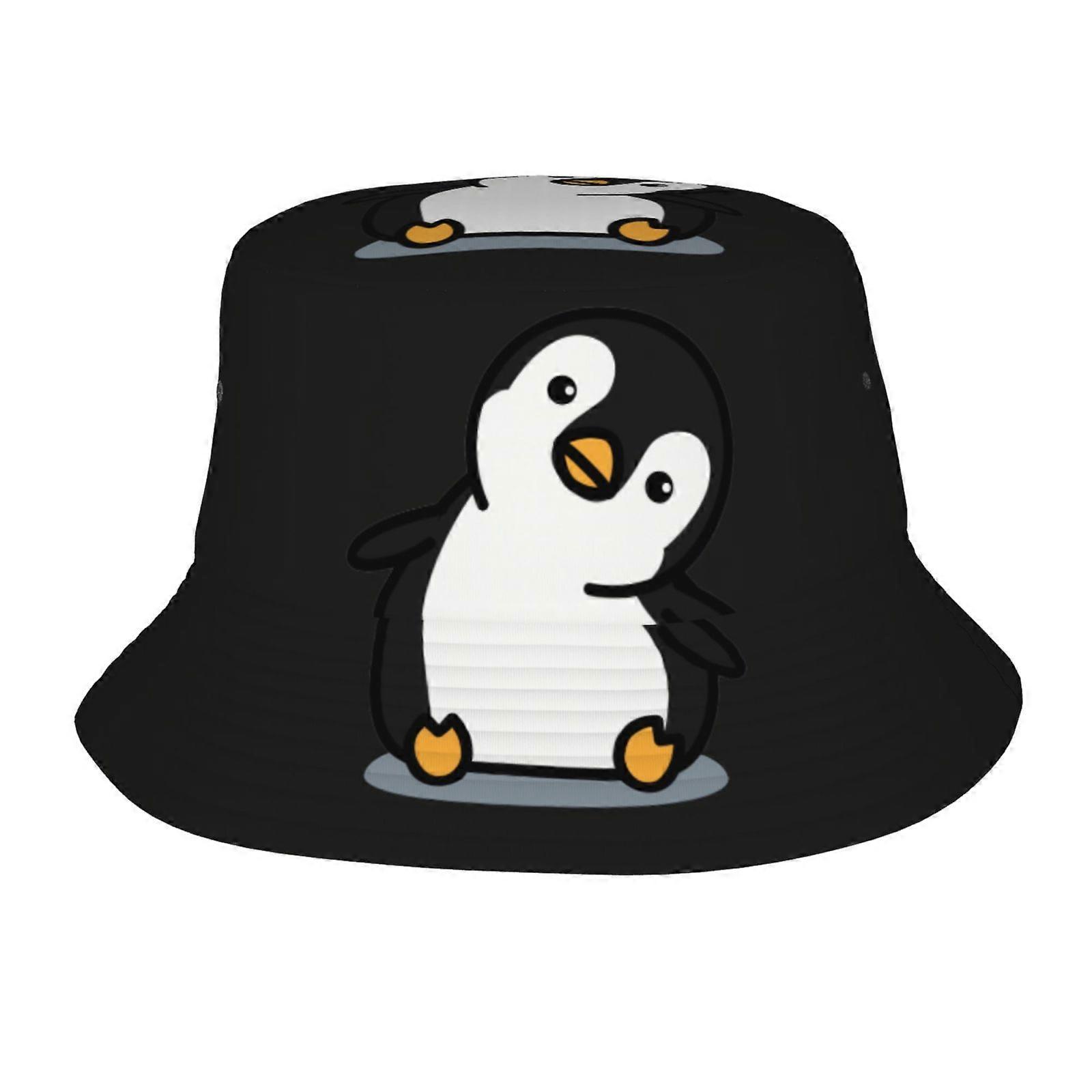 Cute And Funny Penguin Pattern Bucket Hat For Women Men Sun Hats