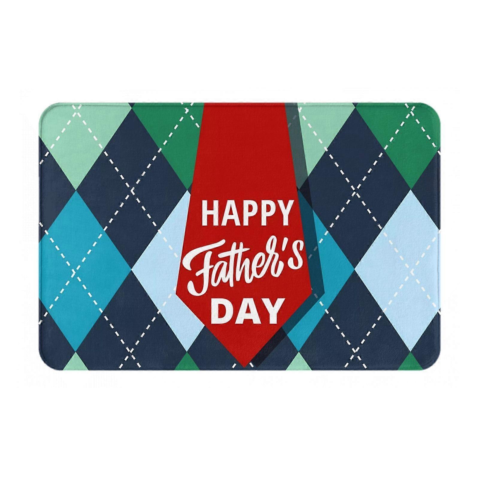 عيد أب سعيد 07 ممسحة داخلية غير قابلة للانزلاق حصائر الباب الأمامي حصائر قابلة للغسل للمدخل ، الأرضية داخل الباب الخلفي الشرفة في الهواء الطلق داخلي 16x24in