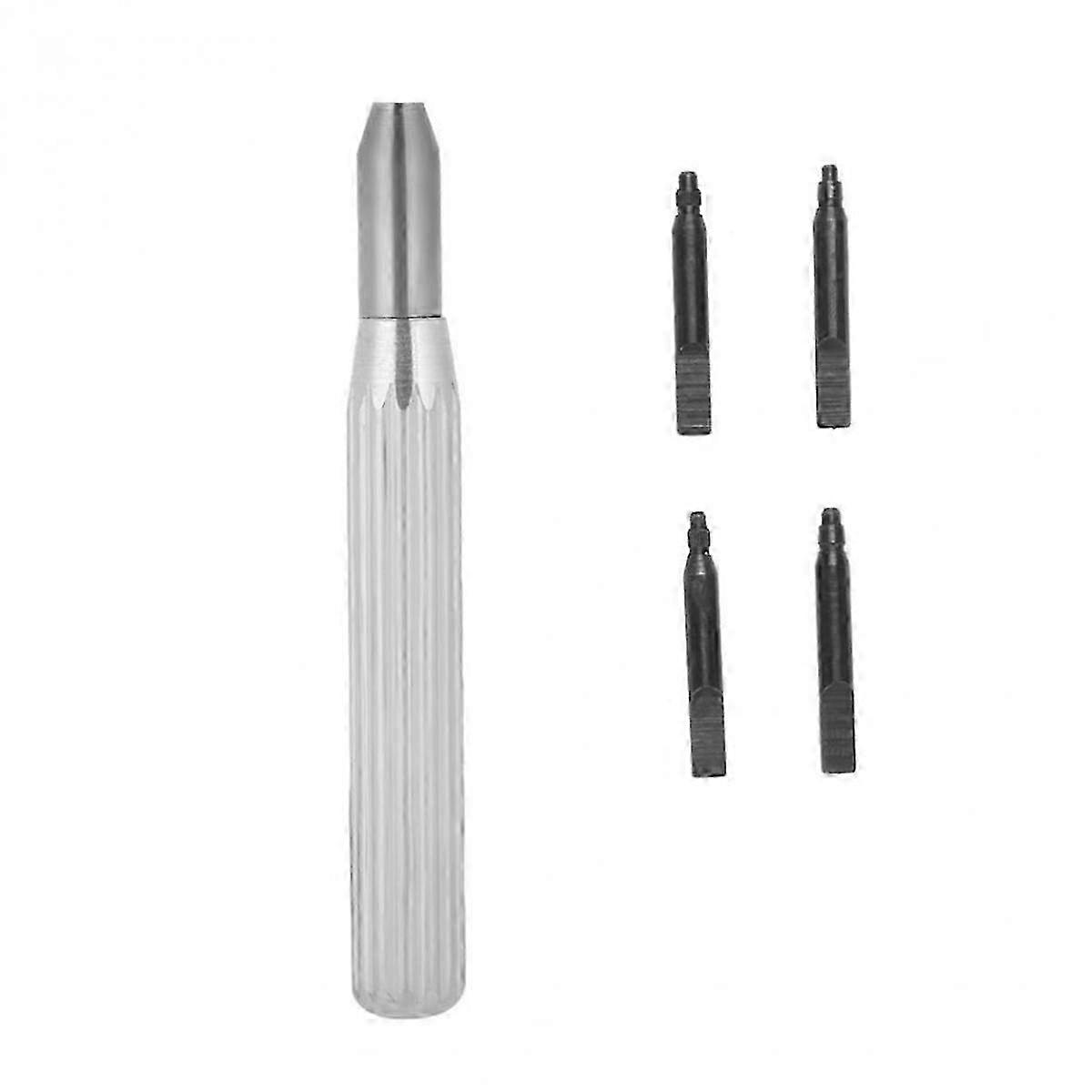 Watch Crown Tube Insert Remover Opener Holder Brand Watch Case + 4 Blade Watch Repairing Tool