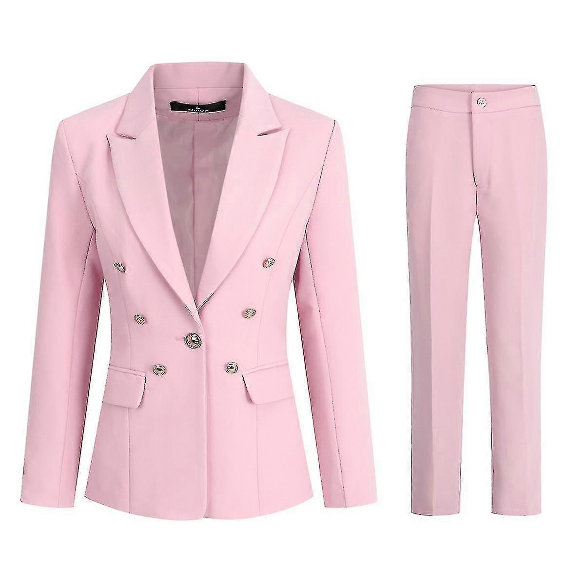 Women's Office  Professional Solid Color Multi-button Suit Two-piece Ladies Suit