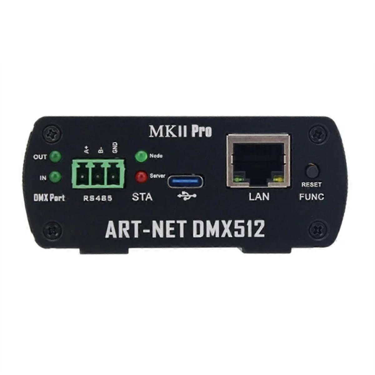 DMX512S ArtNet Ethernet to DMX 512 Controller DMX Lighting Controller (with SPI) for Control Light Strips EU Plug