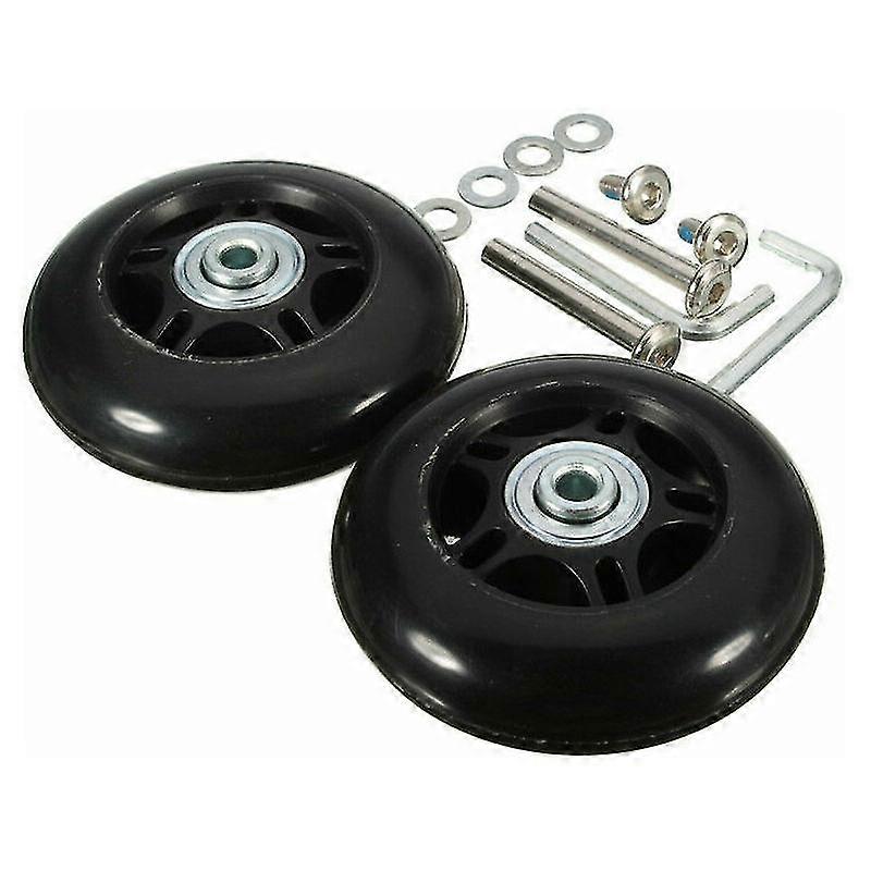 Suitcase Wheel Replacement Kit, Universal Rubber Wheels, Swivel Rolling Tool (2 Stroke Set), 64mm*18mm