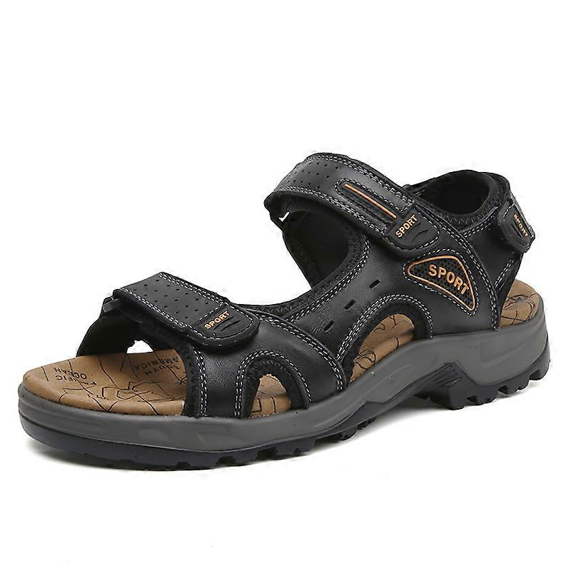 Neue Mode Sommer Freizeit Erwachsene Schuhe Strand Sandalen Hochwertige Echtleder Sandalen Weiche Große Größe Erwachsene Sandalen Größe 38-48