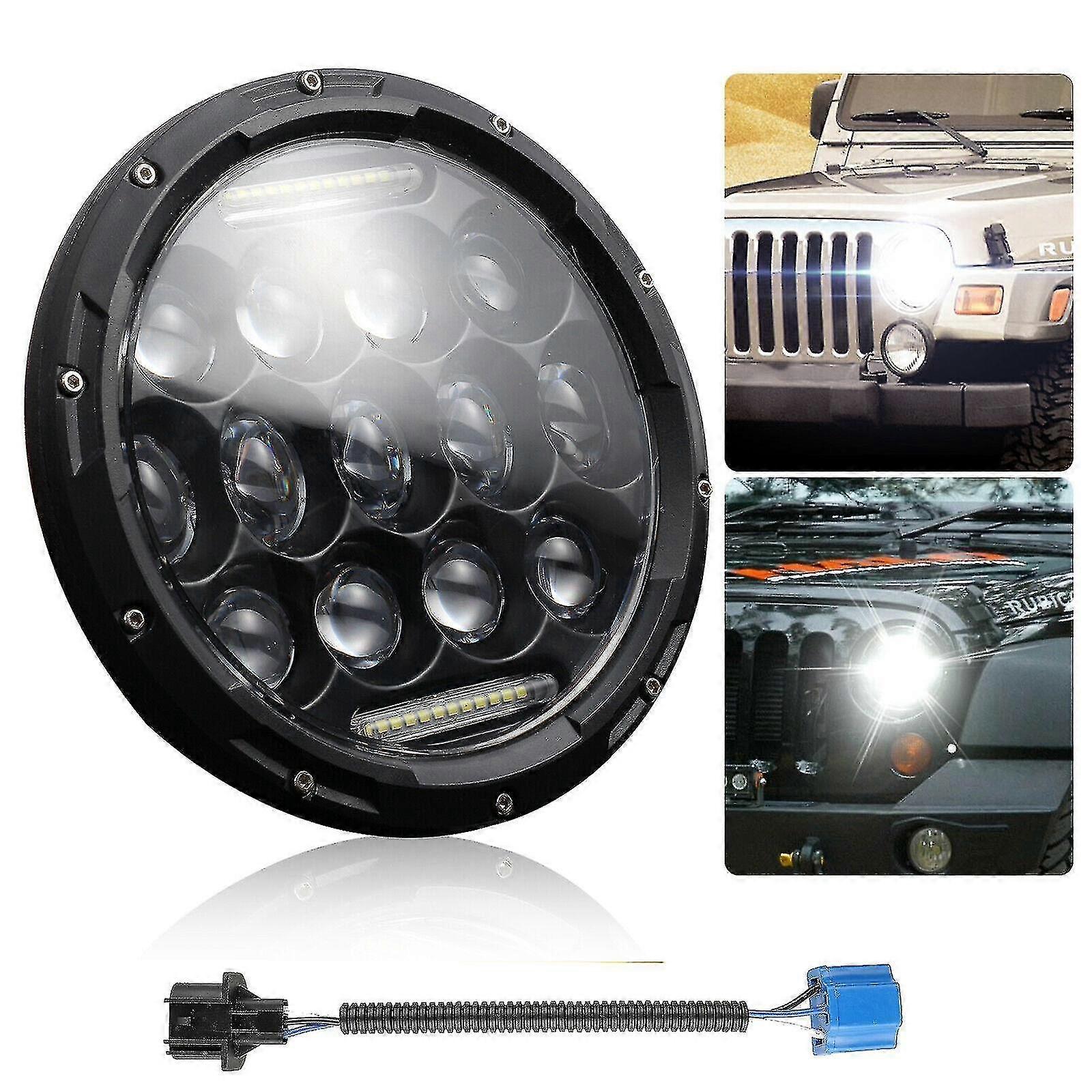 7" Led Headlight For Jeep Wrangler Tj Jk Banmo