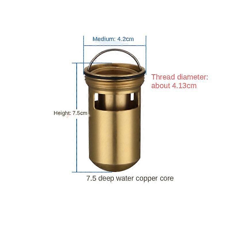 Brass Deodorant Floor Drain Core Deep Water Deodorant Valve Insect Repellent Odor-resistant Plug Cover Kitchen Sink StrainerCraft Pipe Cleaners
