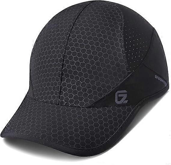Black Stretch Sport Hat with Soft Lightweight Breathable Running Caps Unisex