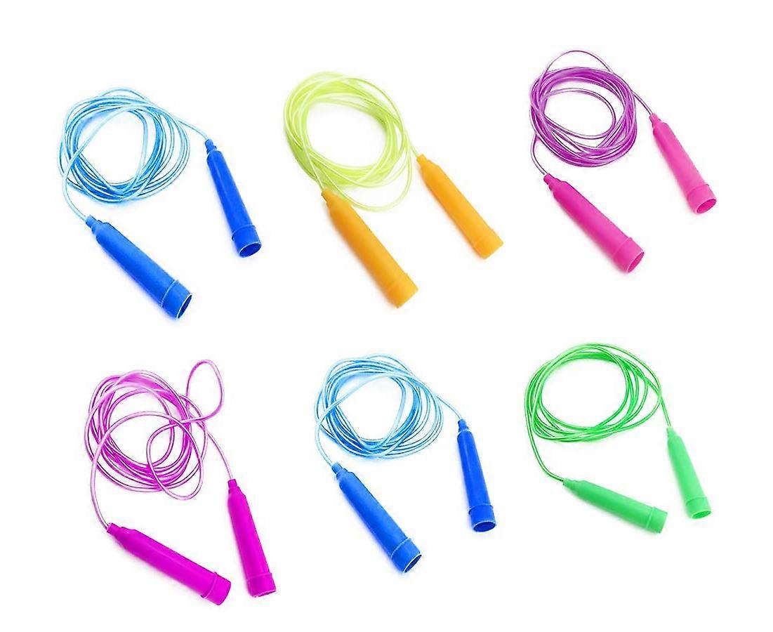 Set of 6 Jump Ropes Assorted Colors for Kids Age 5-10 Year Old