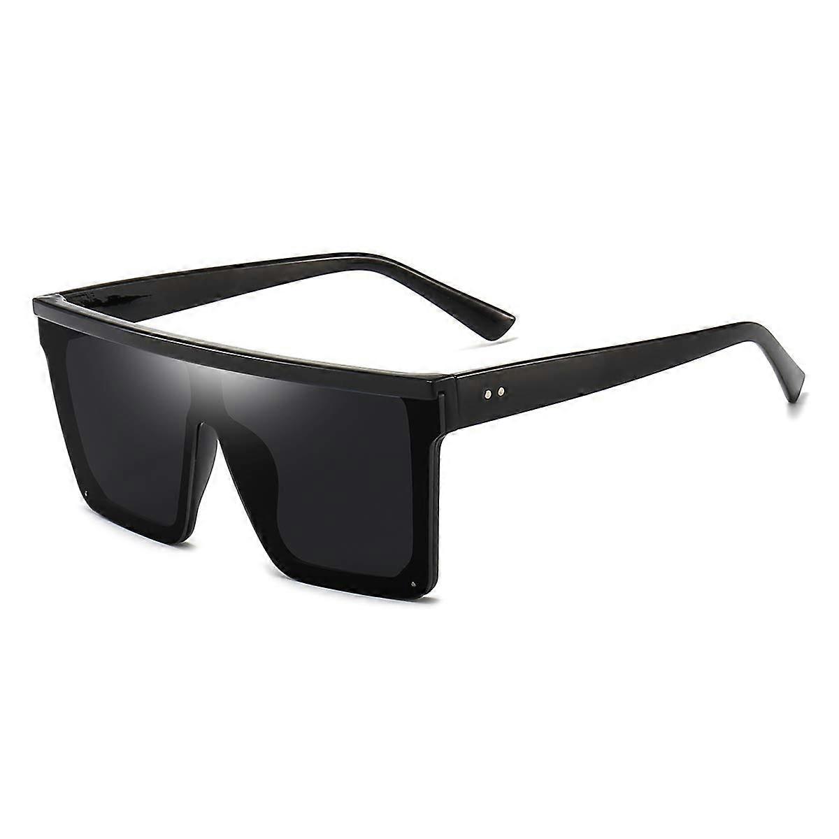 Vierkante oversized zonnebril voor dames heren mode flat top grote frame zonnebrillen retro