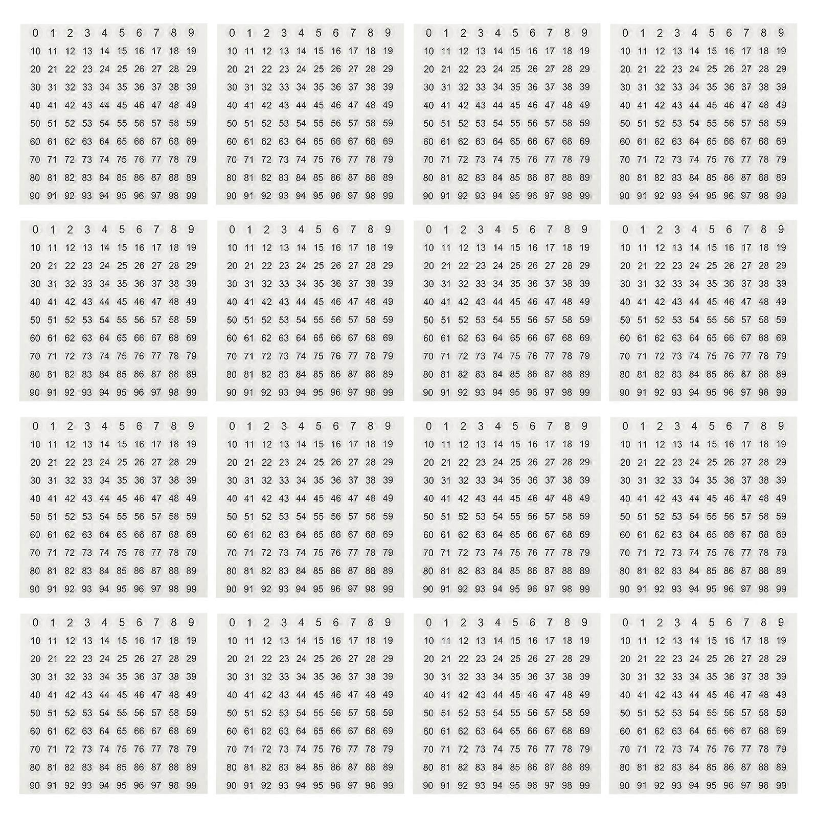 20pcs Adhesive Number Stickers Number Decal Bottle Classification Stickers