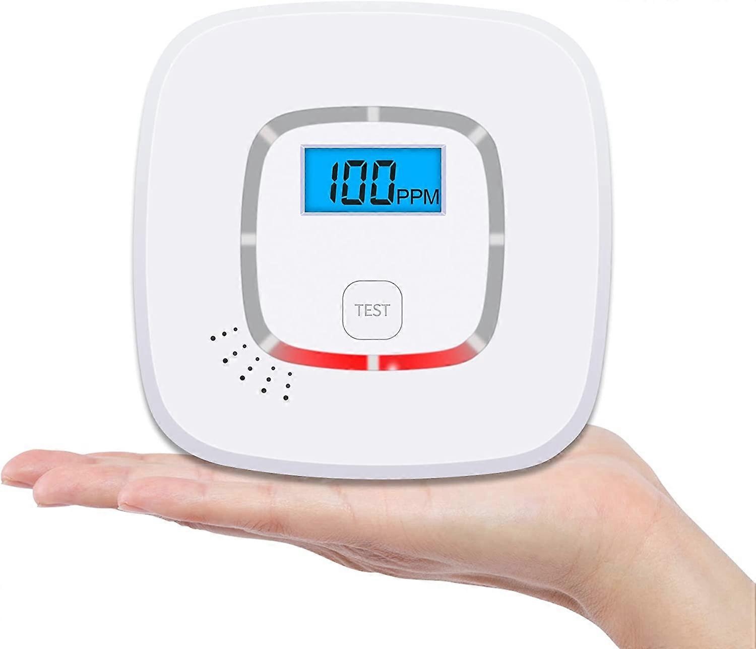 Carbon monoxide (CO) detector operating on batteries, certified in 52091, carbon monoxide detector with digital display