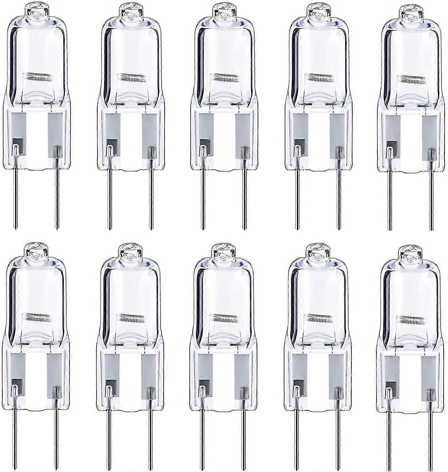 10pcs G6.35ハロゲン電球2ピン12v 35w、ウォームホワイト2700k、シャンデリア、トラックライト、ランドスケープライト、デスクランプ用