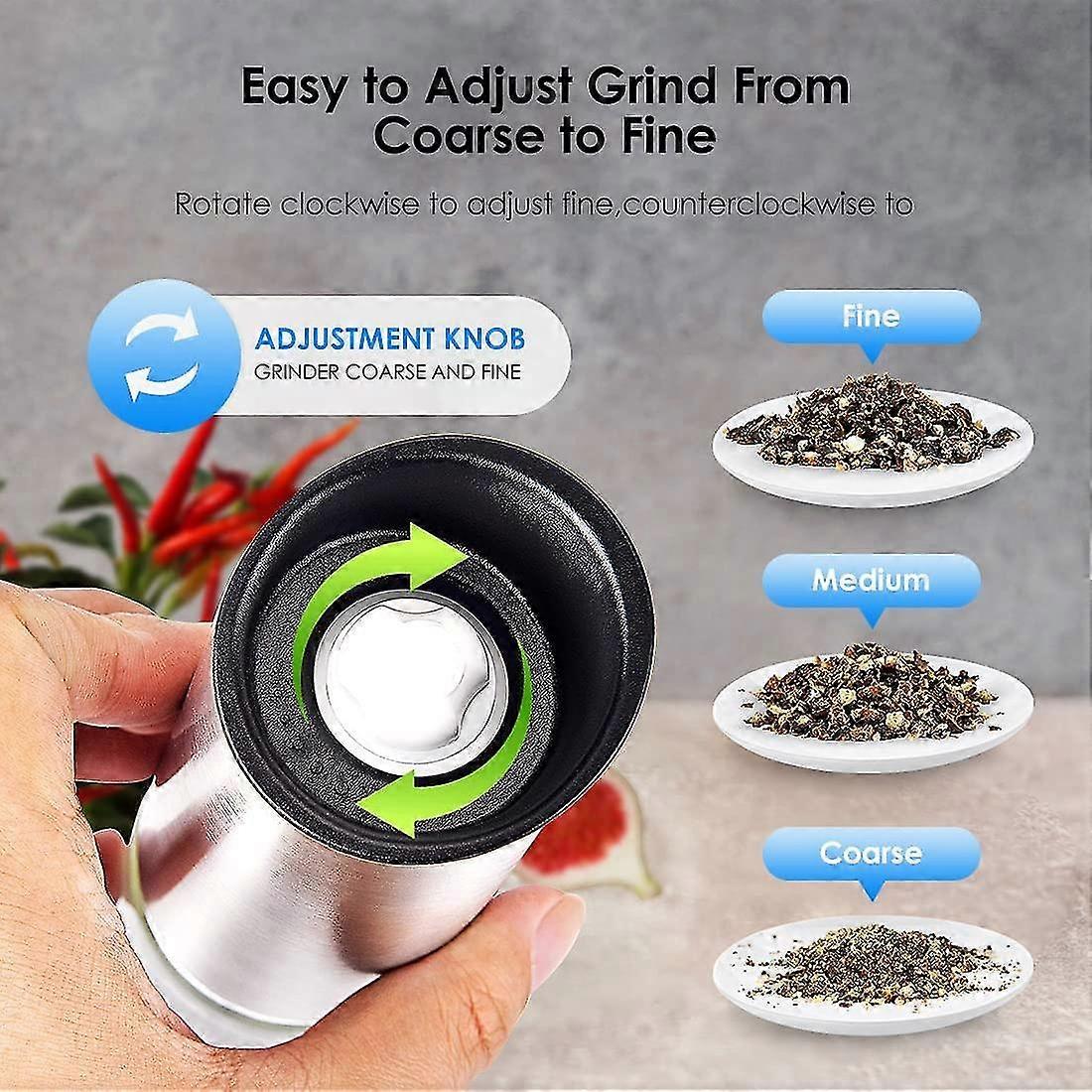 Electric Salt And Pepper Mill Set Gravity Spice Electric Mill Usb Rechargeable