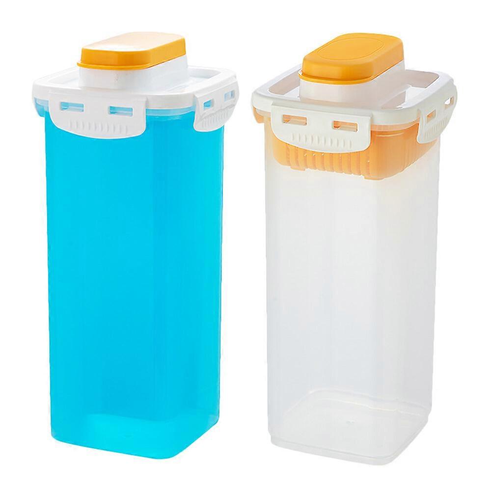 2pcs Distributeur de détergent à lessive Récipients de poudre à lessive vides réutilisables