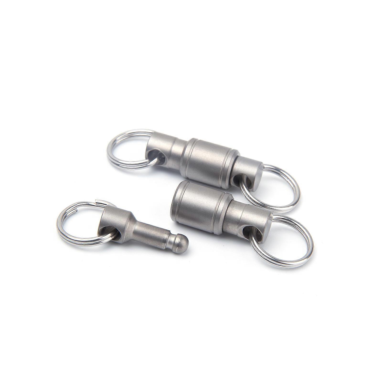Titanium Alloy Keychain with Quick Release & Split Snap for Car Keys & EDC Tools