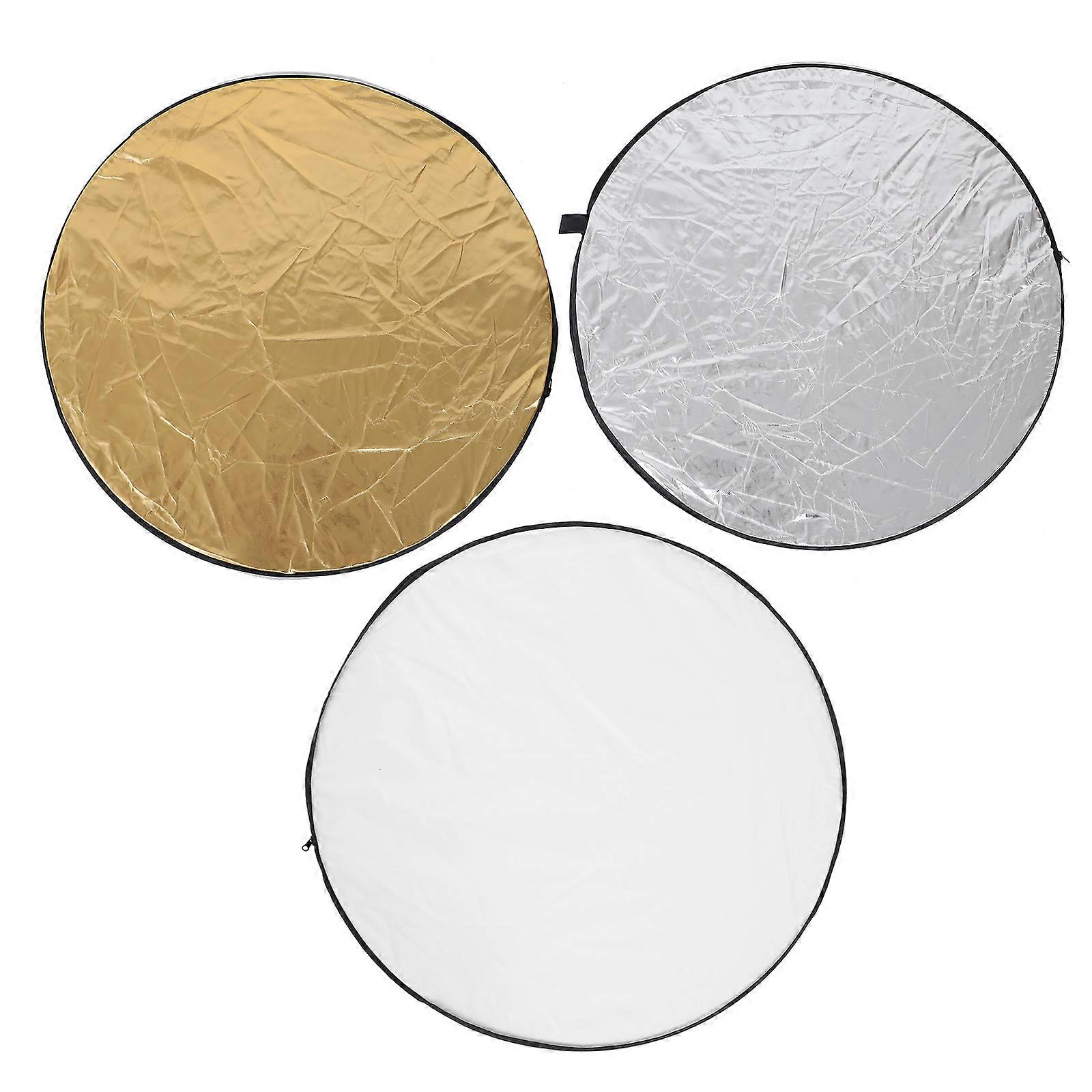 1 Set Collapsible Studio Flash Reflector Round Camera Shoots Light Diffuser 80cm