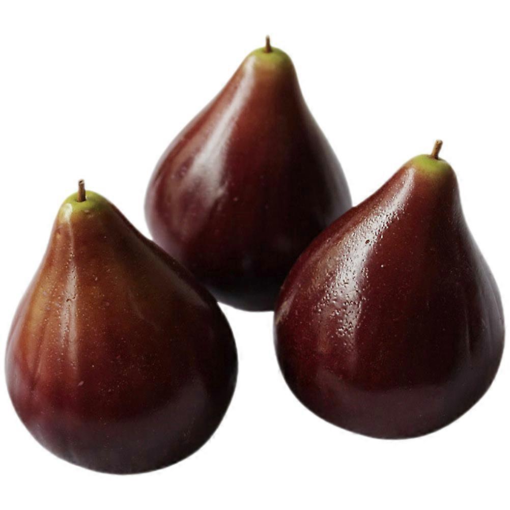 3pcs Simulation Fruit Fig Models Fruit Shop Decorations Children Educational Toys
