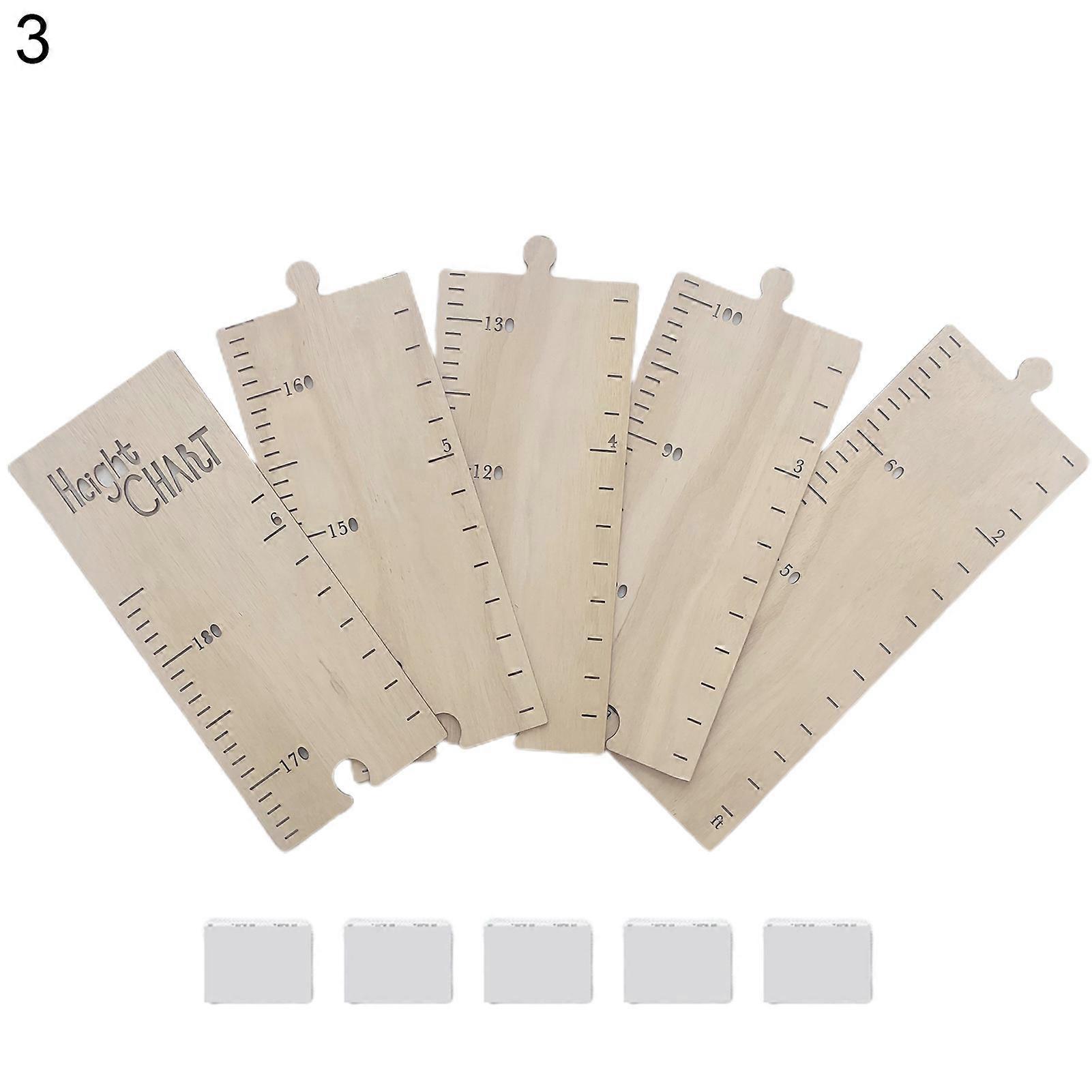 1 Set Height Charts Nordic Style Splice Type Wall Decorations Wood Height Growth Chart for Home