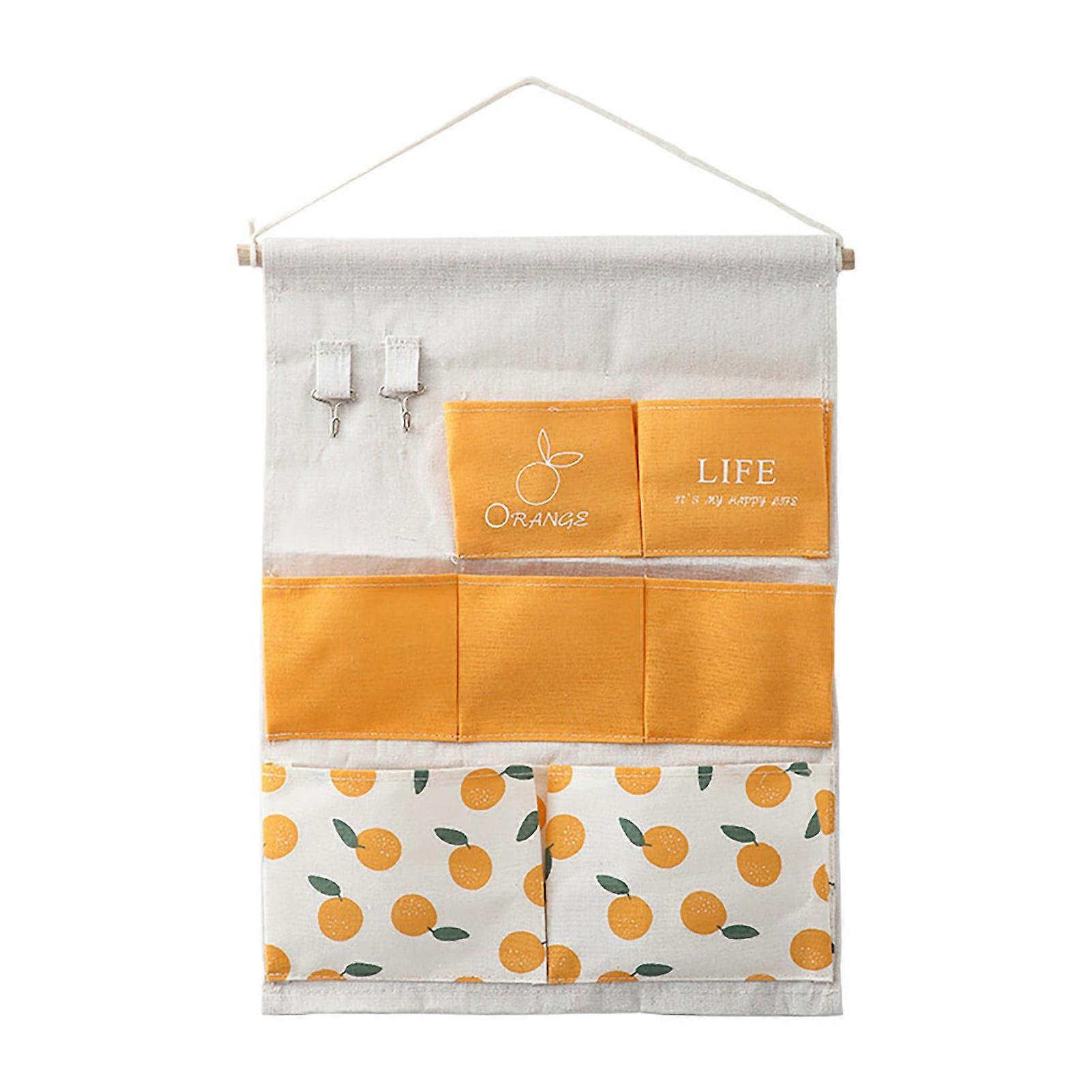 Hanging Organizer Wall Mounted Multipurpose Cotton Compartment Design Hanging Storage Bag Behind Door