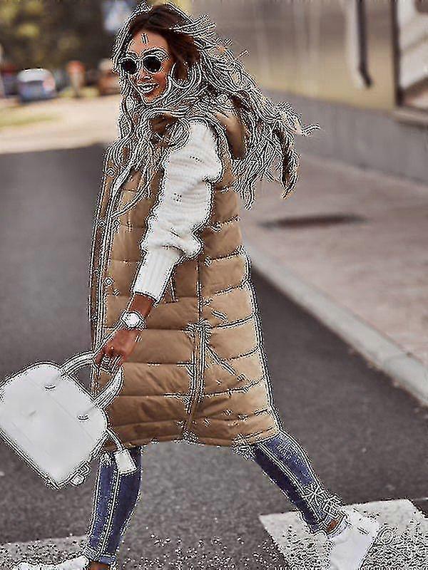 2024 Nuovo Gilet Con Zip Trapuntato Trapuntato Da Donna Imbottito Gilet  Invernale Lungo Gilet Da Donna