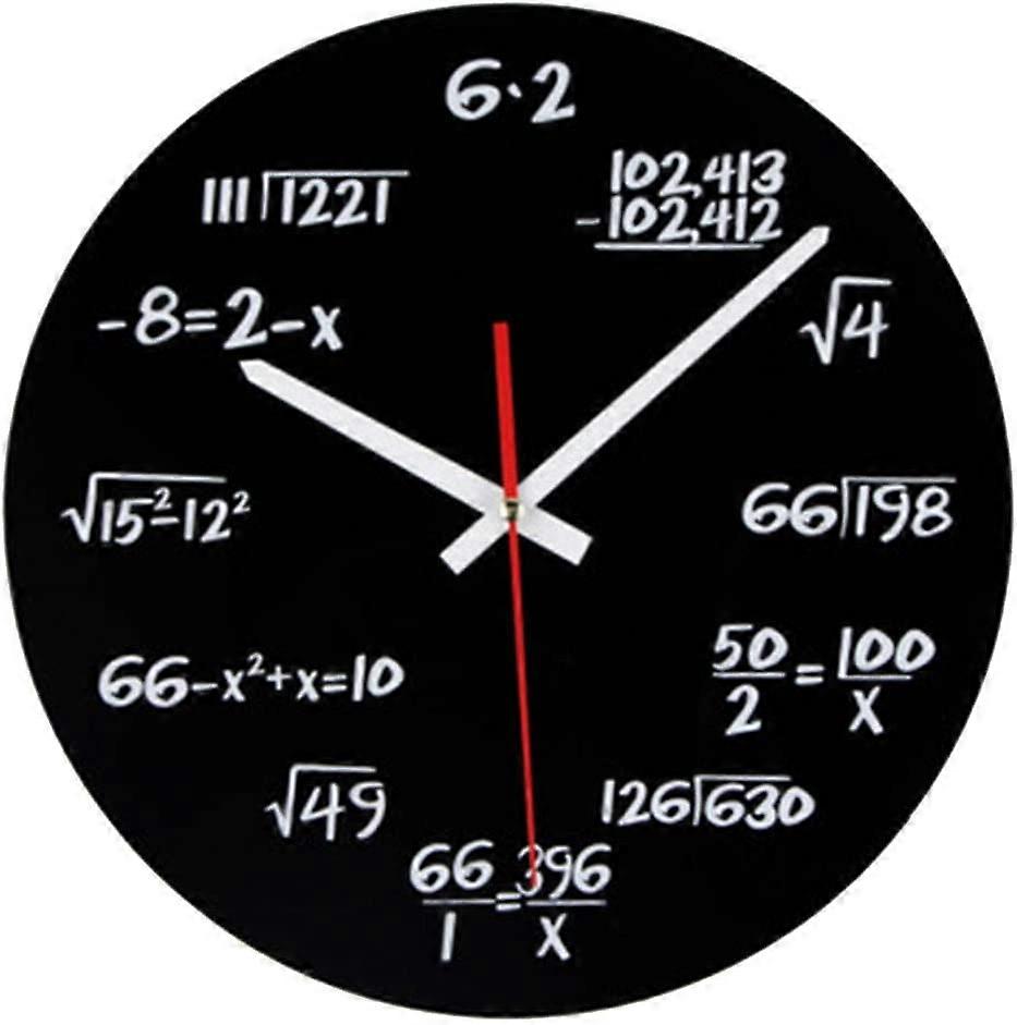 Math Wall Clock, Novità Timelike Unique Wall Clock Math Formulas Clock, Simple Math Equation