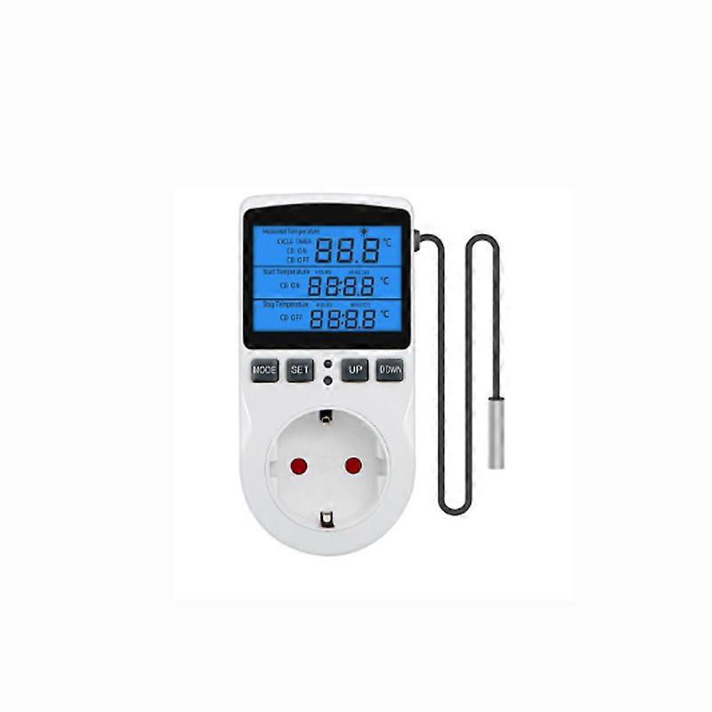 Promotional sales Digital Temperature Controller, Thermostat Plug Socket, Backlight LCD Screen Heating Cooling Temperature Switch, Heating Cooling Tim