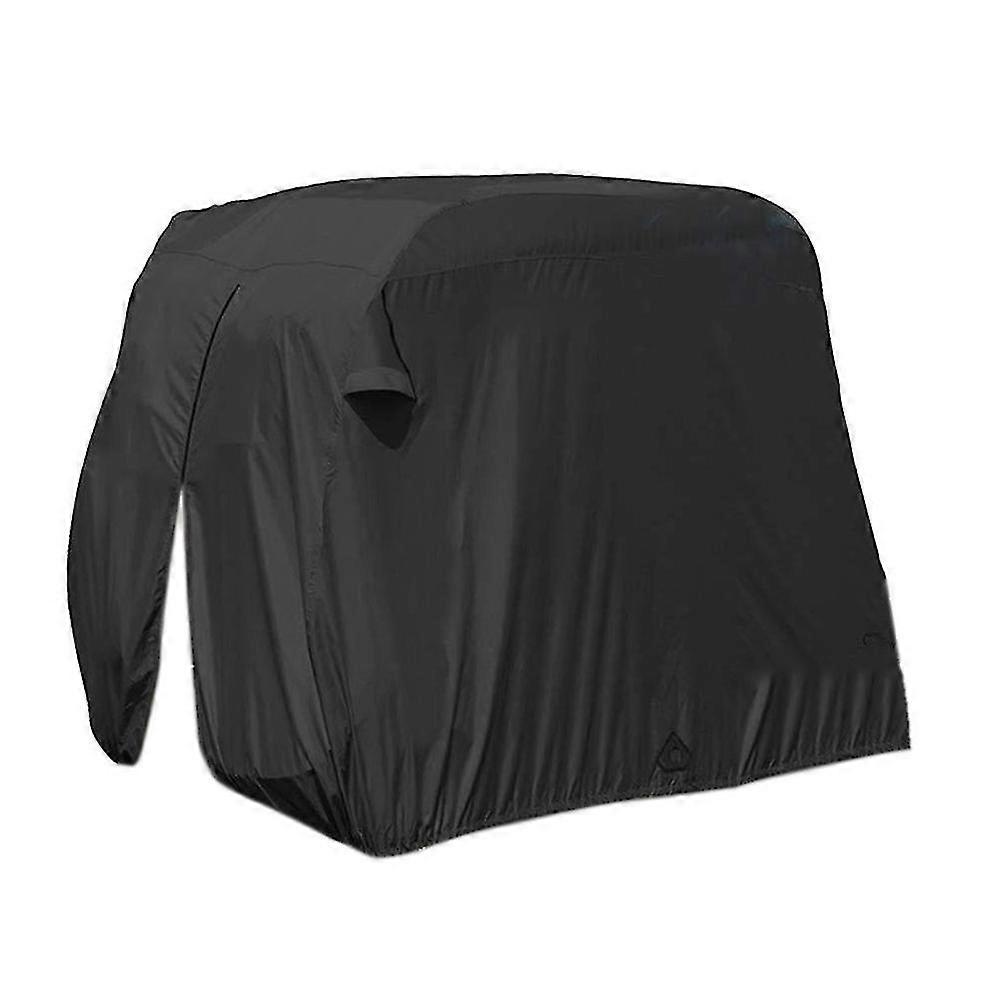 غطاء عربة الجولف غطاء سيارات الجولف العالمي شديد التحمل مقاوم للماء مقاوم للمطر ضميمة سقف سيارة نادي اكسسوارات الجولف الأسود بوريس