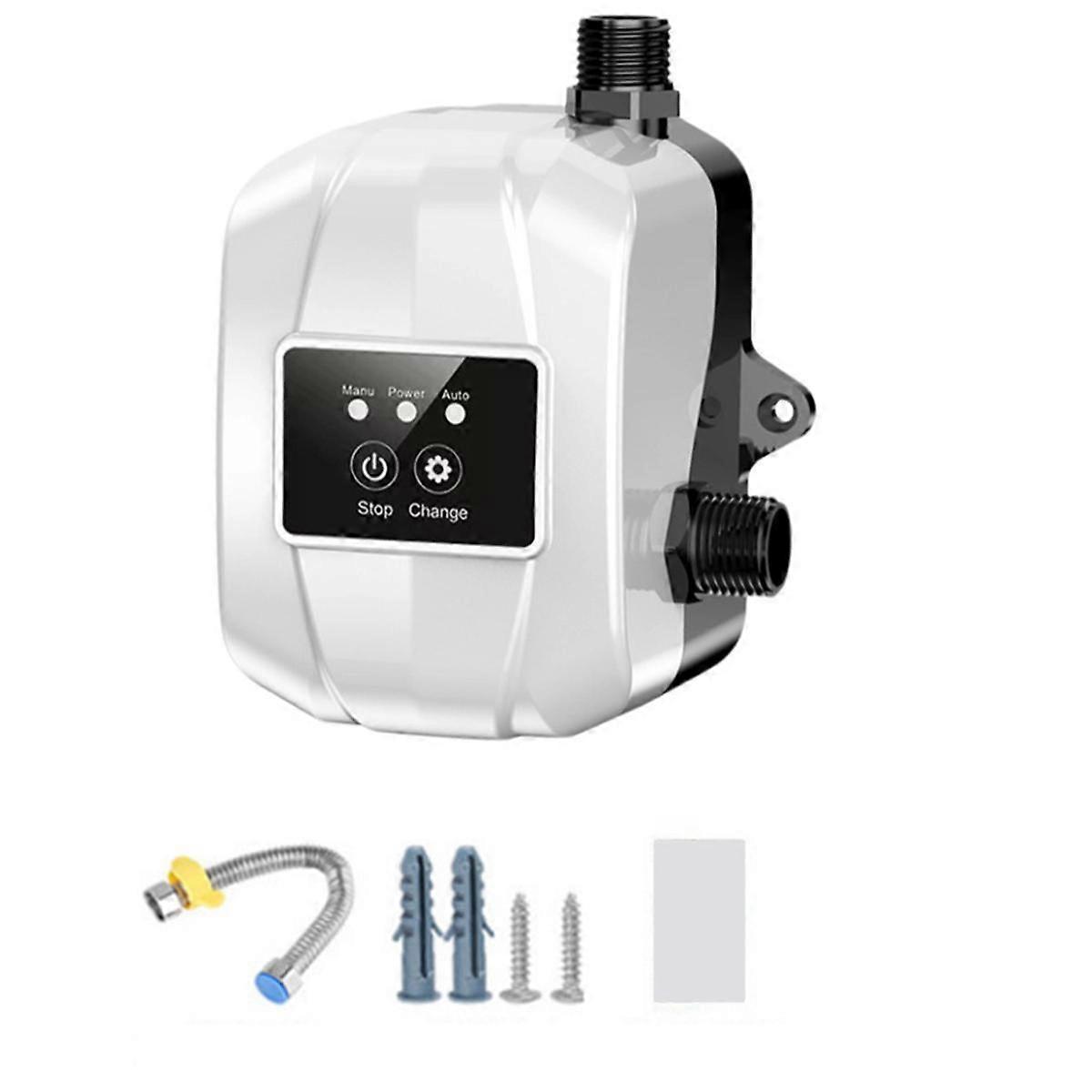 Household Tap Water Booster Pump Safe and Low Noise 150P for Sprinkler Shower Kitchen Hanging Perforation-Free B EU Plug