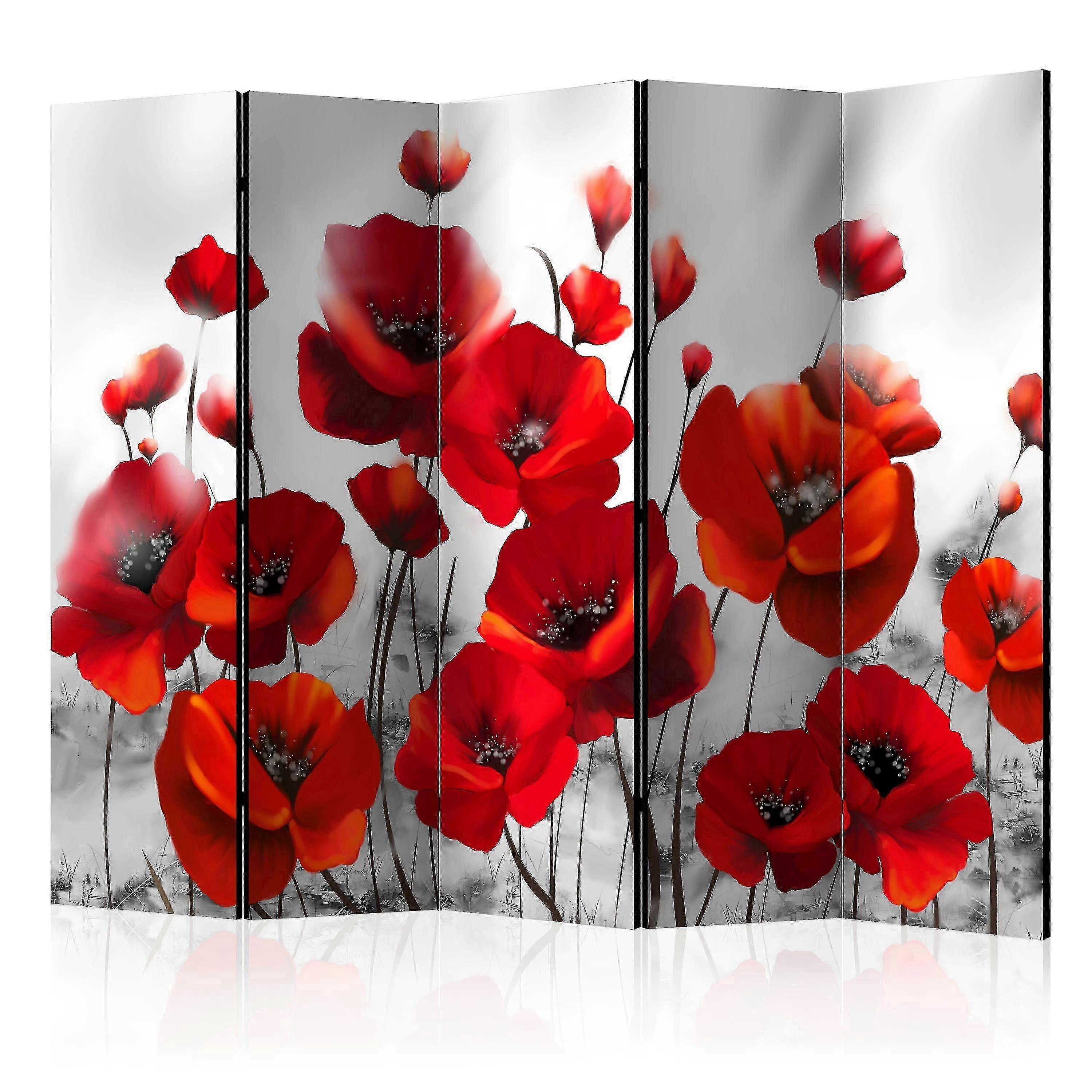 Room Divider - Poppies in the Moonlight II