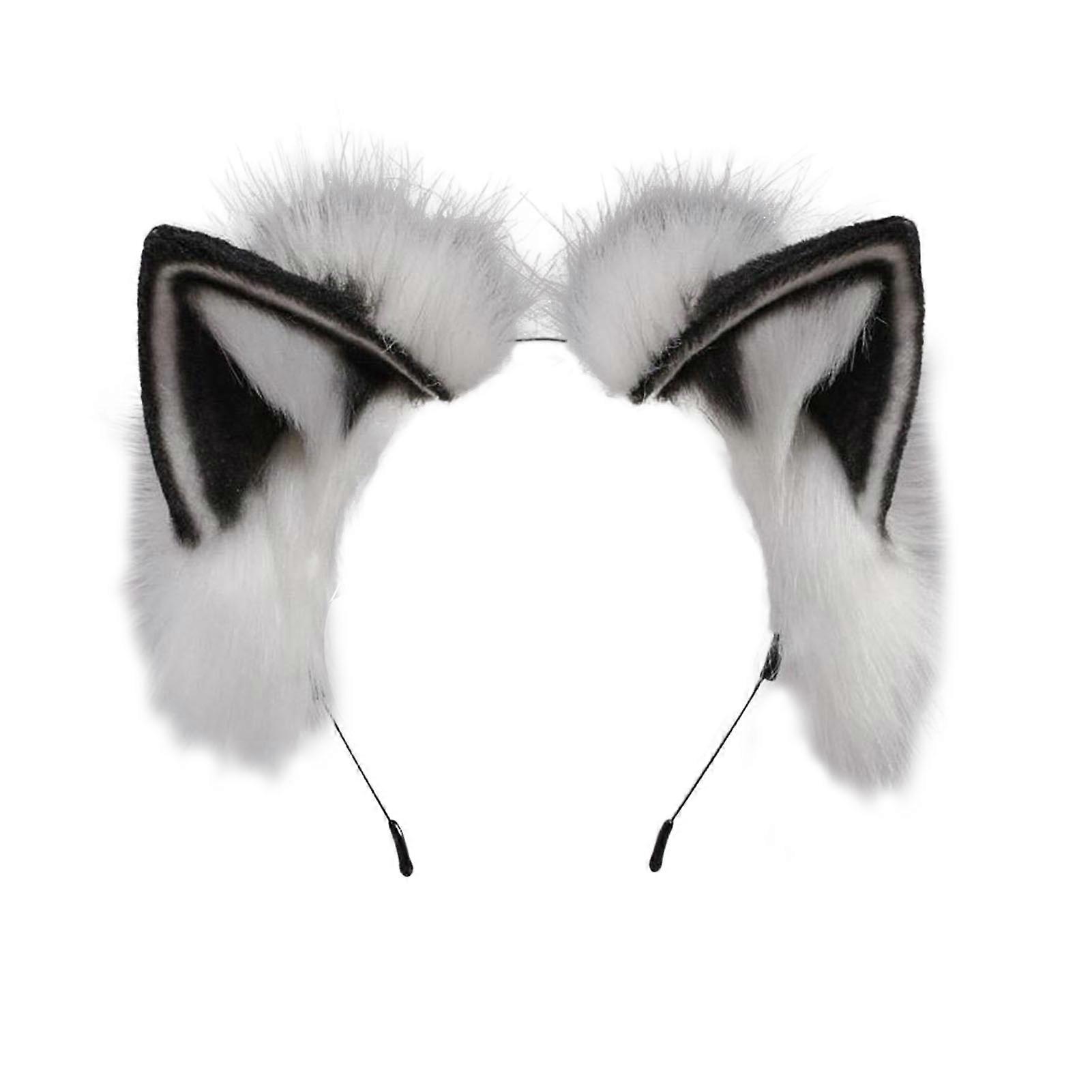 Imitation Fox Fur Hairband with Cat Ears Plush Style Role-Playing Dress-Up Handmade Headband Cosplay Props