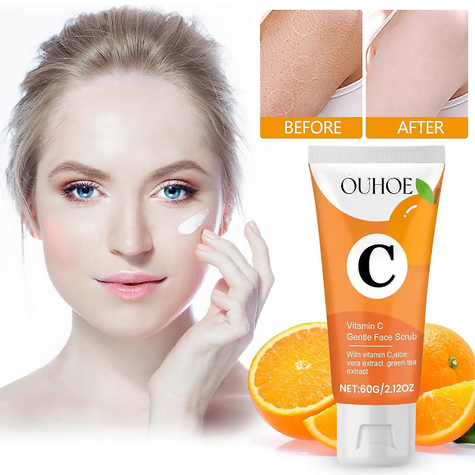 Scrubs Vitamin C Gentle Face Scrub Brightening Daily Face Exfoliator For All Types Softens Smooths With Vitamin C Yuzu Lemon And Exfoliating