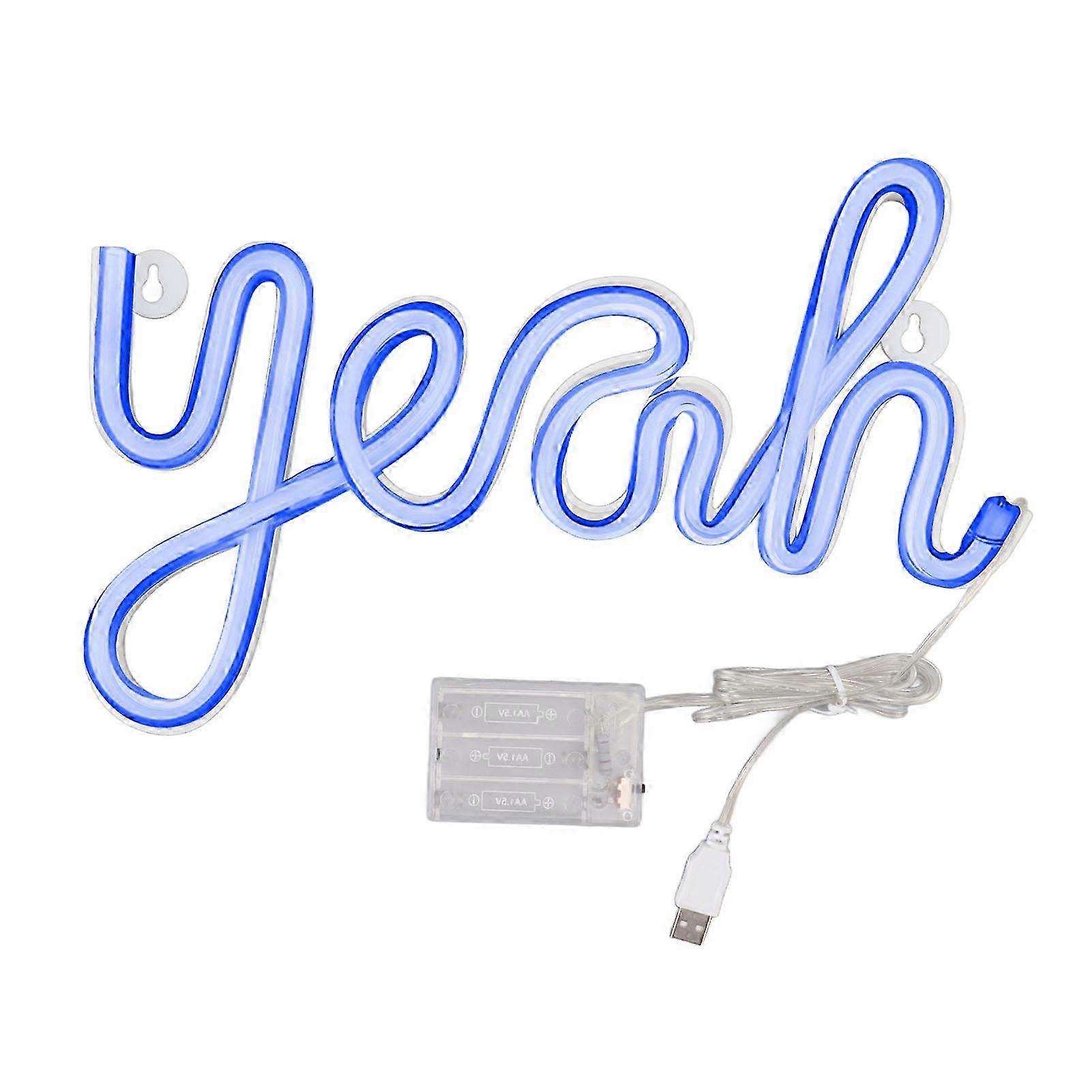 Enseigne au néon LED oui Forme Décoration murale Veilleuse au néon Uniforme Éclairage doux Signe LED