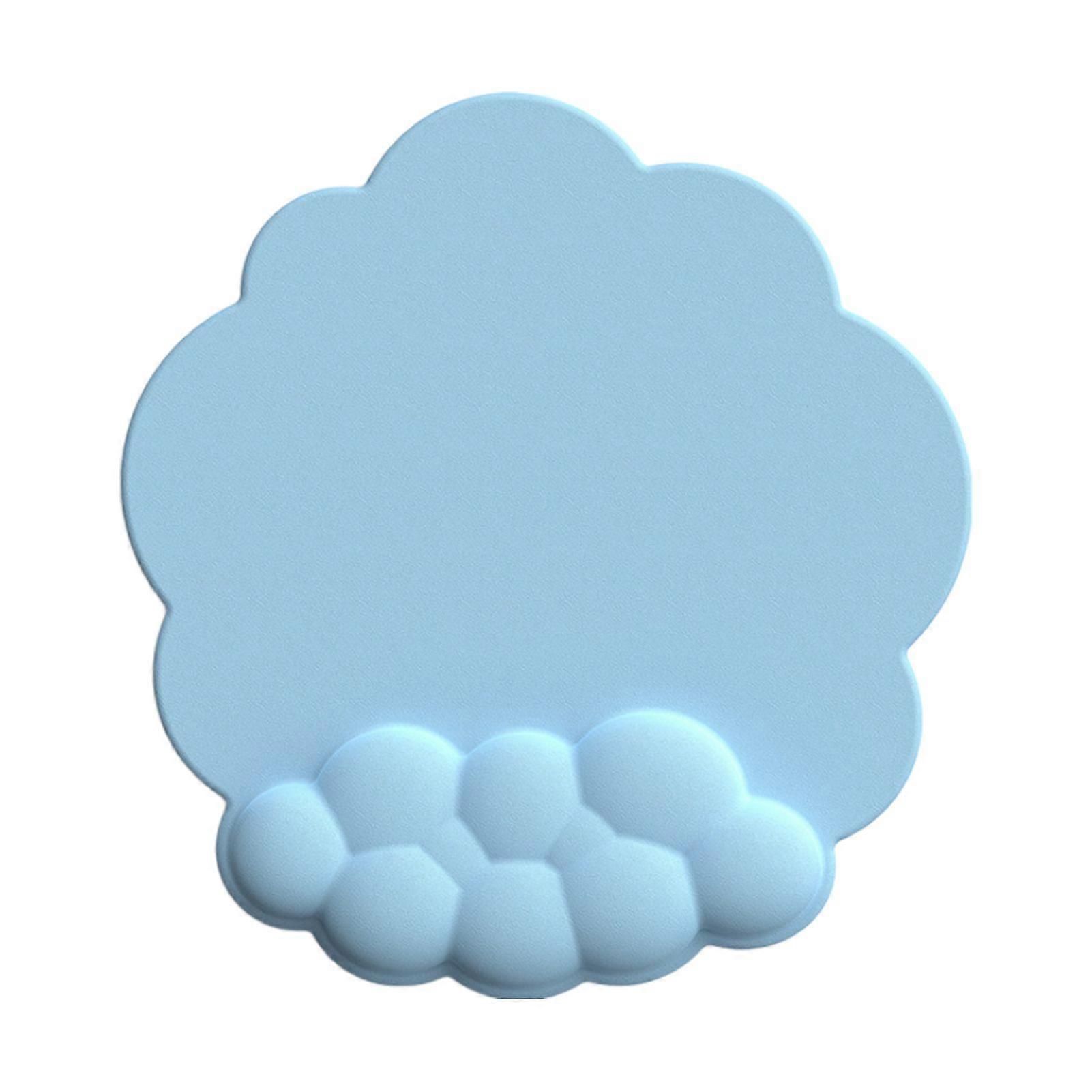 Desktop Mouse Pad Wrist Rest Cloud Shape Non-Slip Base Automatic Rebound Rubber Office Computer Laptop Gaming Pain Relief Wrist Cushion Mouse Mat