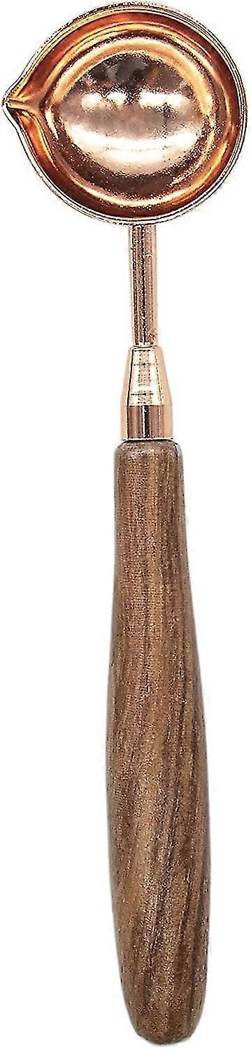 ヴィンテージエレガントな木製のハンドル銅ワックスシーリングスタンプ溶融スプーンワックスシールエンベロープレターアートクラフト